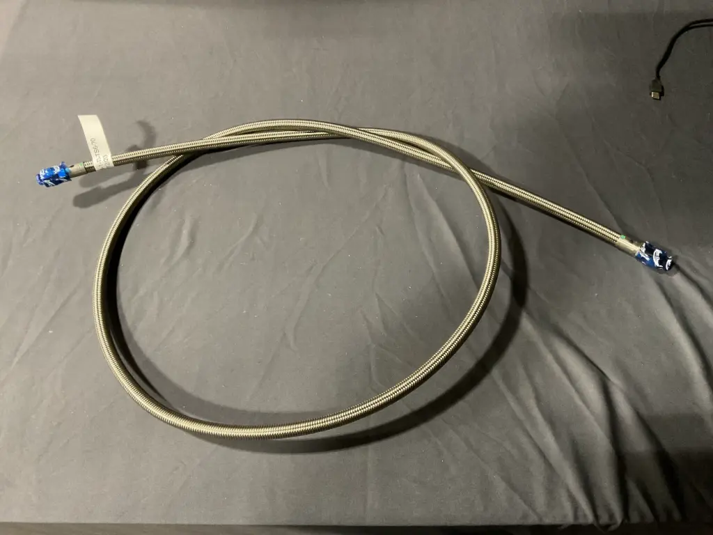 70" Stainless Steel Braided Hose – 3/8" x 3/8" Instrumentation Fittings