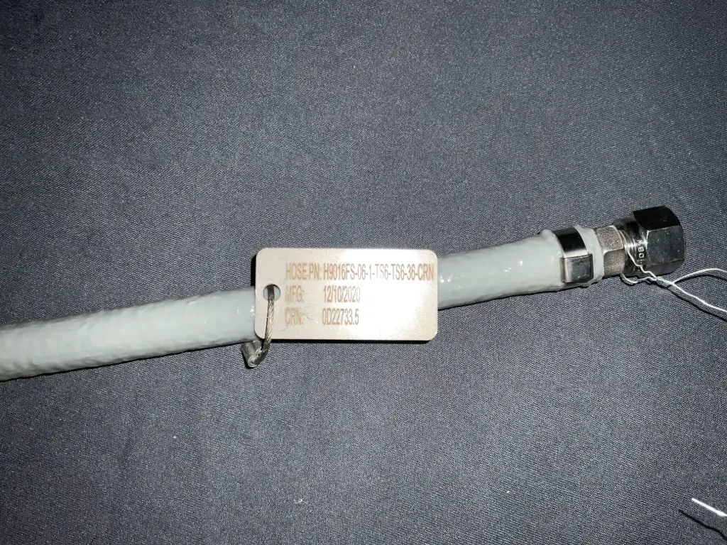 32" Stainless Braided Smoothbore PTFE Hose – 3/8" Tube Stub Ends