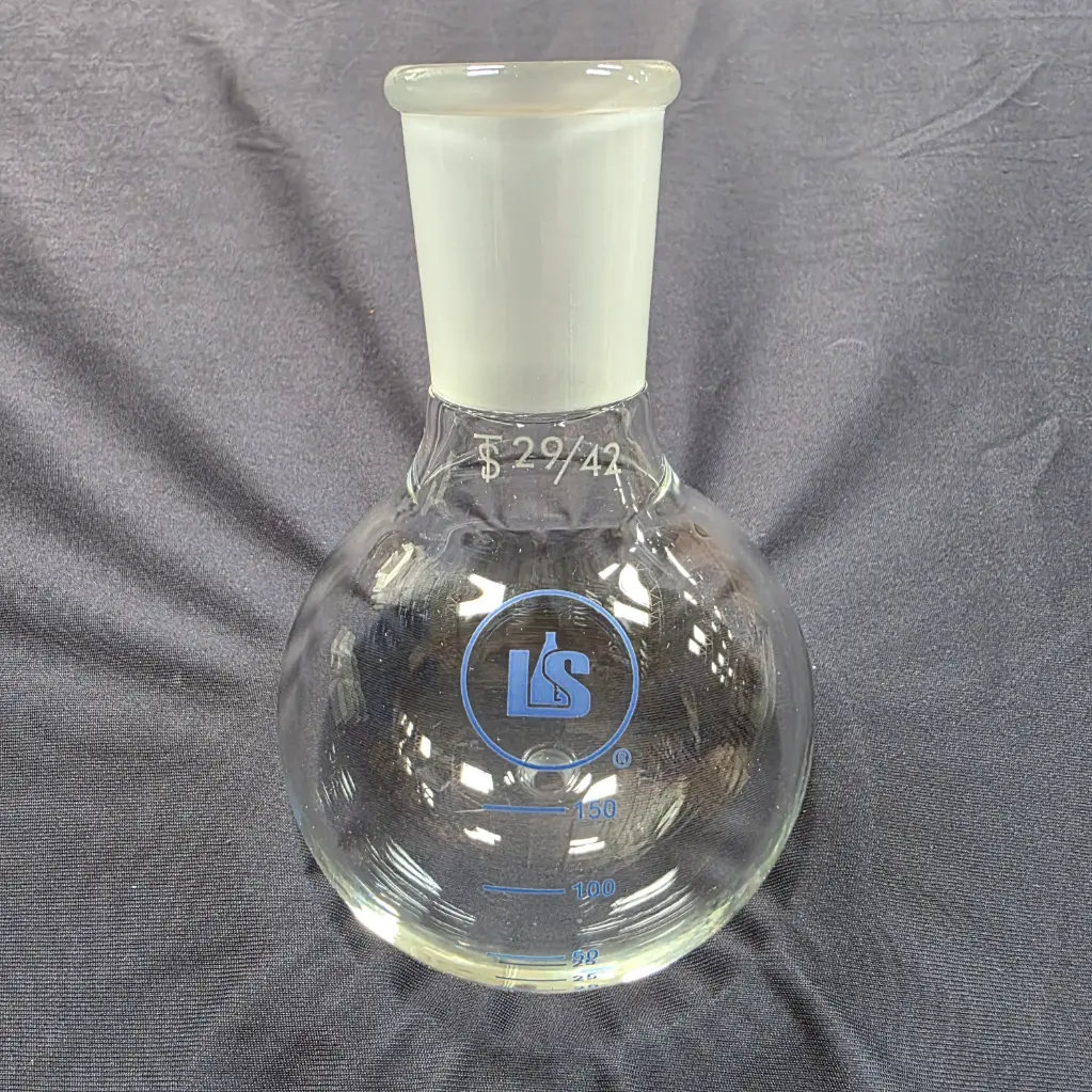 Graduated Round Bottom Receiving Flask, Single Center Neck