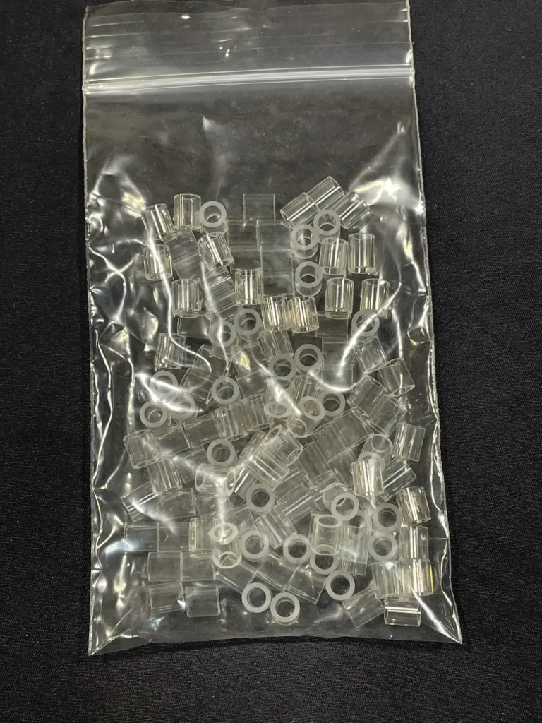 Glass Raschig Rings – 6 × 6 mm (1 oz)