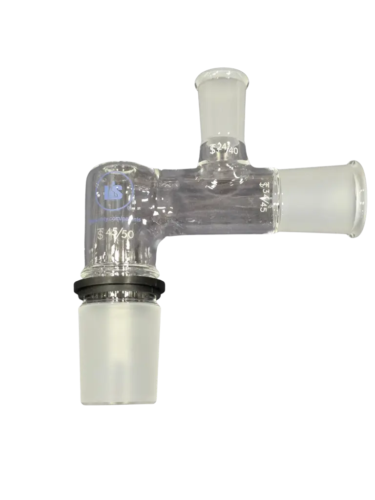 90° Adapter for 45/50 Rodaviss Lower Inner to 34/45 Side Outer, 24/40 Upper Outer