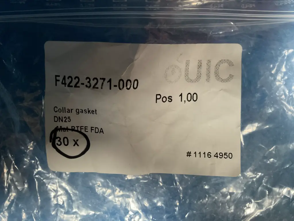 Collar Gasket DN25 – PTFE (CDU Replacement)