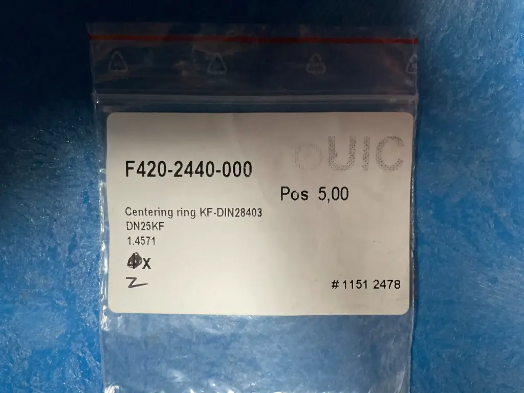 KF Centering Ring DN25KF – DIN 28403 (CDU Vacuum Part)
