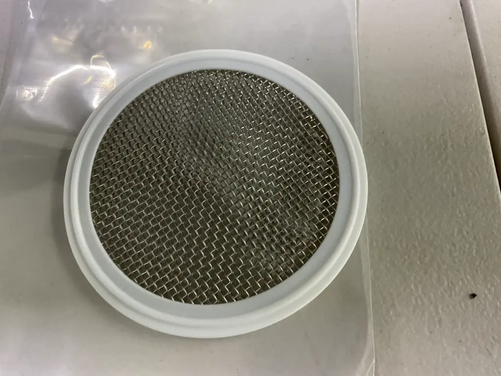 4" PTFE Tri-Clamp Gasket with 150 Mesh Screen and Backer