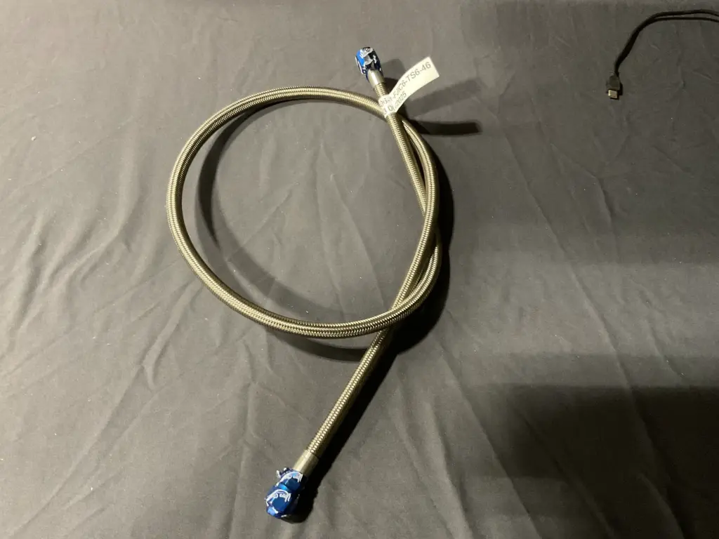 46" Stainless Steel Braided Hose – 3/8" x 3/8" Instrumentation Fittings