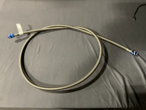 [PX-H9016-06-1-TS6-TS6-70] 70" Stainless Steel Braided Hose – 3/8" x 3/8" Instrumentation Fittings