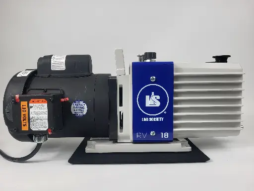 [LS-RV-18-1] Lab Society 2-Stage Rotary Vane Vacuum Pump 17.4 cubic meters/hr, 3.75x10-3 Torr ultimate pressure (3.75 millitorr) (Pre-Owned)