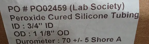 [LS-PST-34] Peroxide-Cured Silicone Tubing – 3/4" ID x 1 1/8" OD