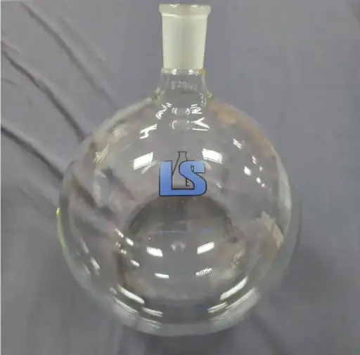 Graduated Round Bottom Receiving Flask, Single Center Neck