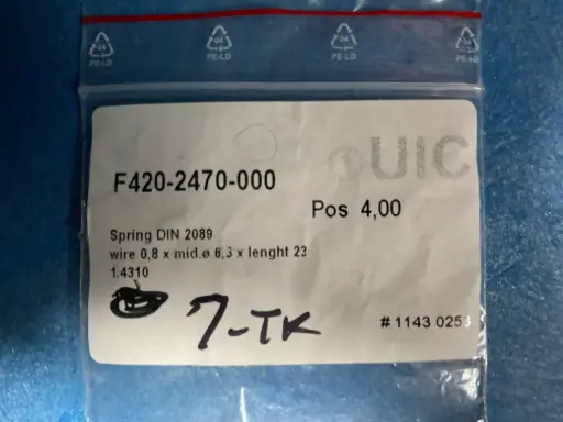 [PX-CDU-SP-11430253] Spring DIN 2089 – CDU 3k CV Wire Spring